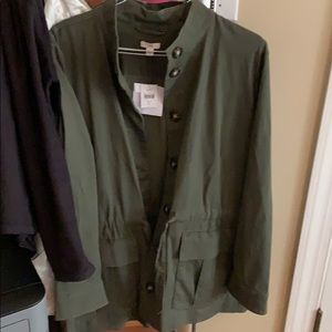 J Jill miss colored over coat military style new!